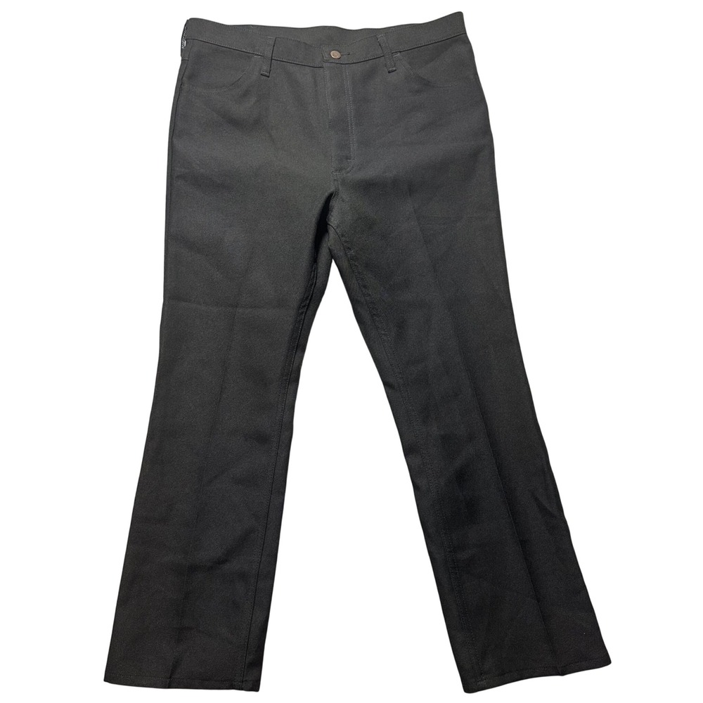 Vtg Wrangler 38x30 Black Rockabilly Wrancher Boot Cut Mens Jeans‎ Pants Rodeo